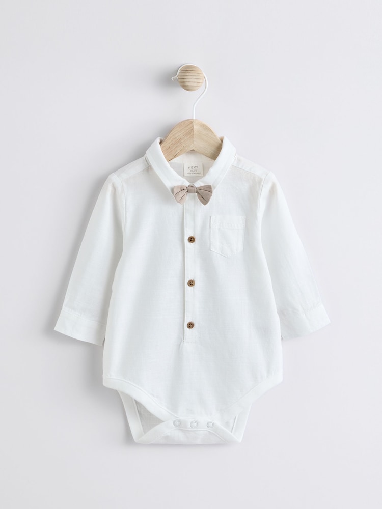 Sage Green Baby 100% Cotton Shirt Trousers and Braces Set 4 Piece (0mths-2yrs) - Image 6 of 12