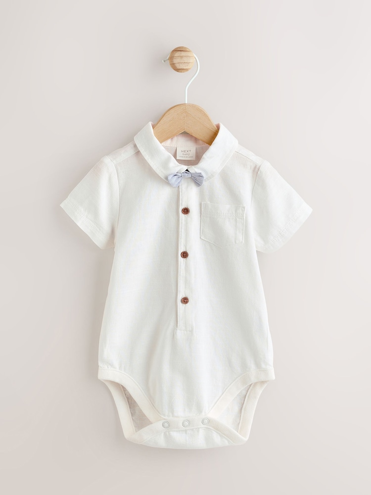 Blue Shirt Body, Shorts and Braces Baby 4 Piece Set (0mths-2yrs) - Image 3 of 8