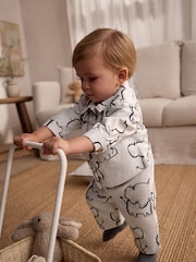 Mono Elephant Baby Shirt And Trousers 100% Cotton Set 3 Piece (0mths-2yrs) - Image 2 of 16