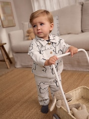 Mono Elephant Baby Shirt And Trousers 100% Cotton Set 3 Piece (0mths-2yrs) - Image 3 of 16