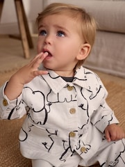 Mono Elephant Baby Shirt And Trousers 100% Cotton Set 3 Piece (0mths-2yrs) - Image 4 of 16