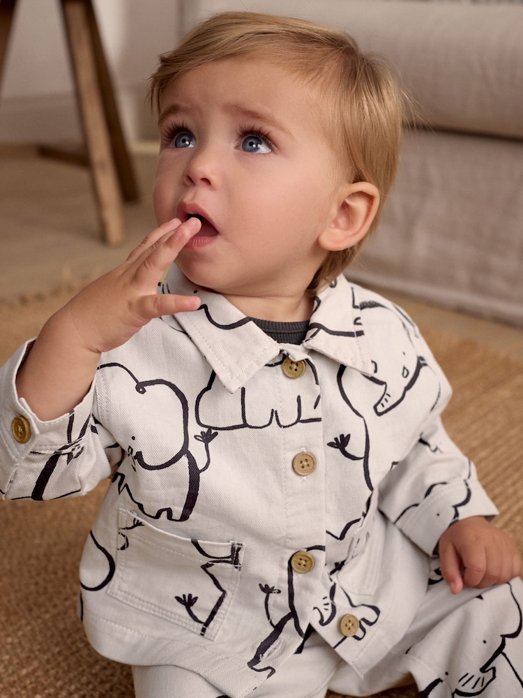 Однотонне Слон - немовля сорочки And штани 100% Cotton Set 3 Pieces (0мес.-2р.) - Image 4 of 16