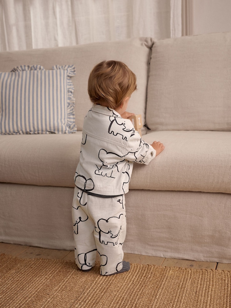 Однотонне Слон - немовля сорочки And штани 100% Cotton Set 3 Pieces (0мес.-2р.) - Image 5 of 16