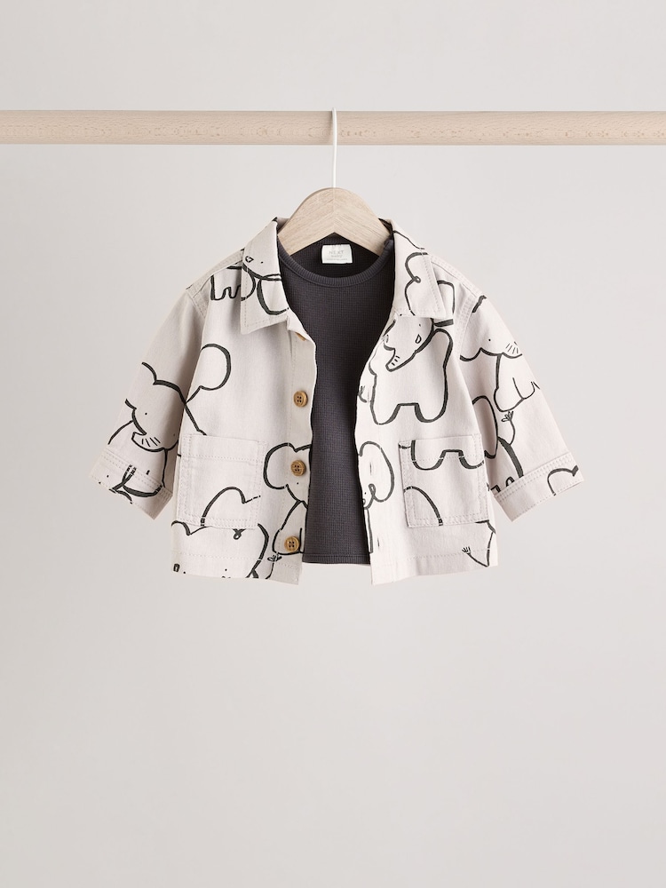 Однотонне Слон - немовля сорочки And штани 100% Cotton Set 3 Pieces (0мес.-2р.) - Image 6 of 16