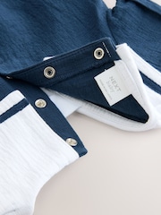 Navy Blue Woven Baby Romper (0mths-2yrs) - Image 9 of 9