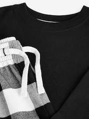 Black/White Single Woven 100% Cotton Pyjamas (4-16yrs) - Image 7 of 8