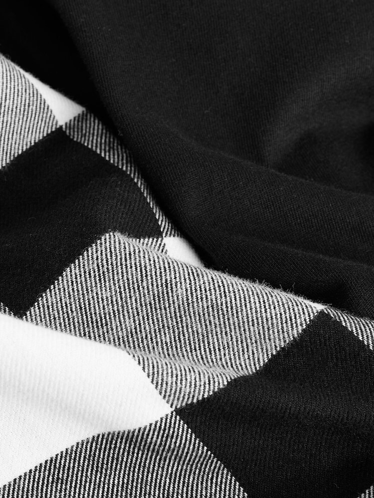 Black/White Single Woven 100% Cotton Pyjamas (4-16yrs) - Image 8 of 8