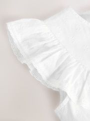 White 100% Cotton Tie Front Blouse (3-16yrs) - Image 6 of 7
