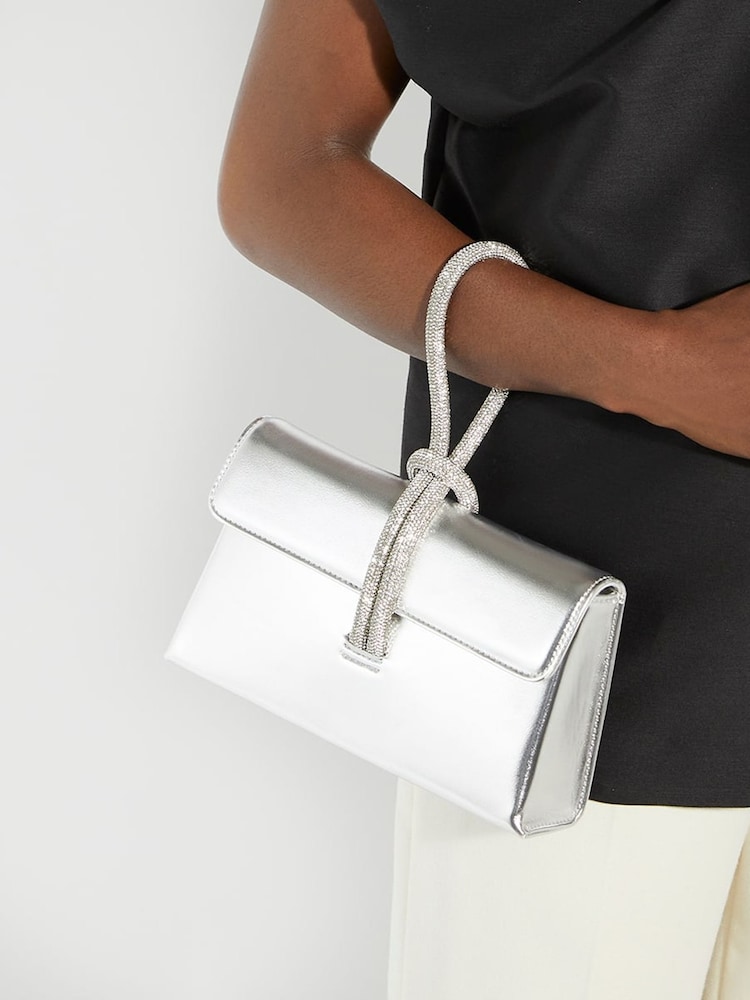 Dune London Silver Brynie Handle Grab Bag - Image 1 of 5