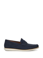 Dune London Blue Wide Fit Berkly Sole Loafers - Image 4 of 7