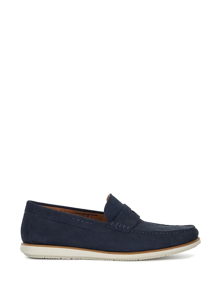 Dune London Blue Wide Fit Berkly Sole Loafers - Image 4 of 7