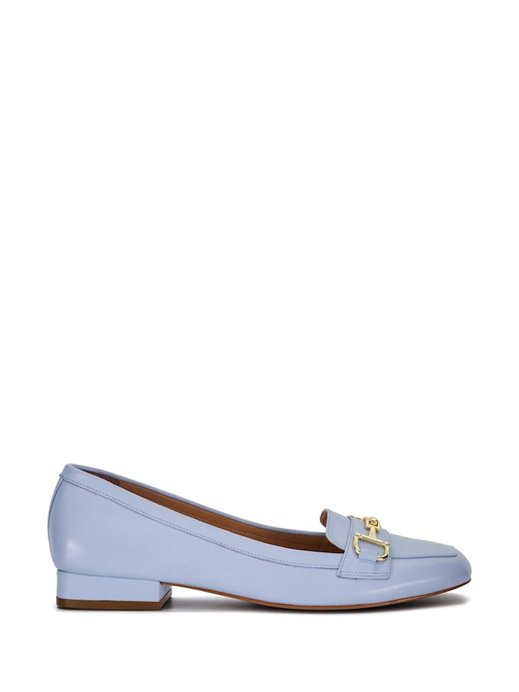 Dune London Blue Graice Low Block Square Toe Loafers - Image 2 of 6