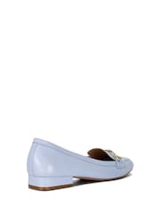 Dune London Blue Graice Low Block Square Toe Loafers - Image 4 of 6