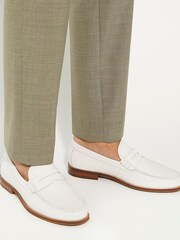 Dune London White Samson Penny Loafers - Image 1 of 6