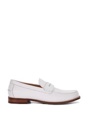Dune London White Samson Penny Loafers - Image 2 of 6