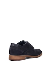 Dune London Blue Bridon Piped Gibson Casual Shoes - Image 4 of 6