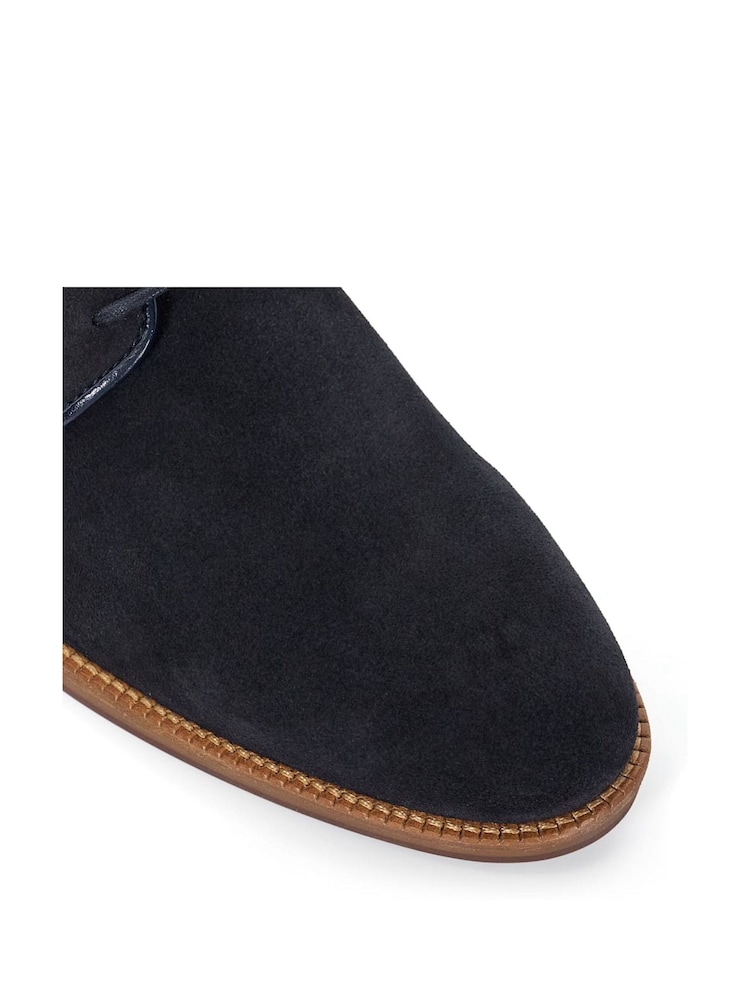 Dune London Blue Bridon Piped Gibson Casual Shoes - Image 6 of 6