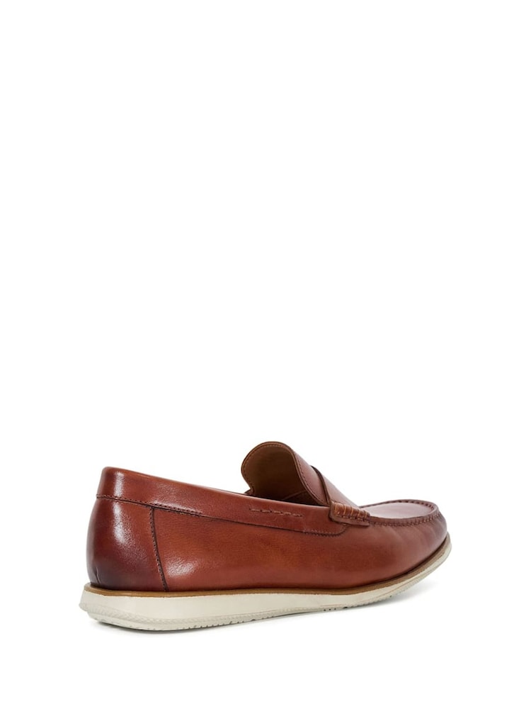 Dune London Brown Wide Fit Berkly Sole Loafers - Image 4 of 6
