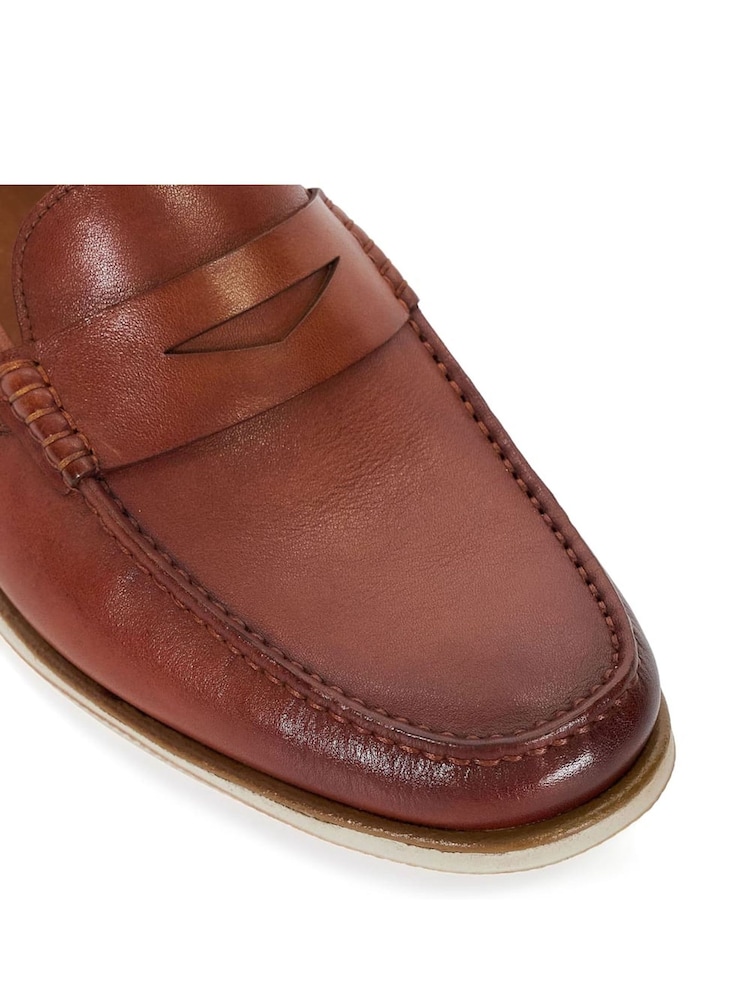 Dune London Brown Wide Fit Berkly Sole Loafers - Image 5 of 6