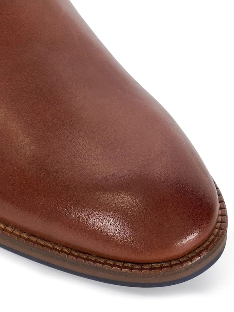 Dune London Brown Bridon Piped Gibson Casual Shoes - Image 6 of 6