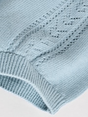 Blue Knitted Top and Short Baby Set (0mths-2yrs) - Image 10 of 16