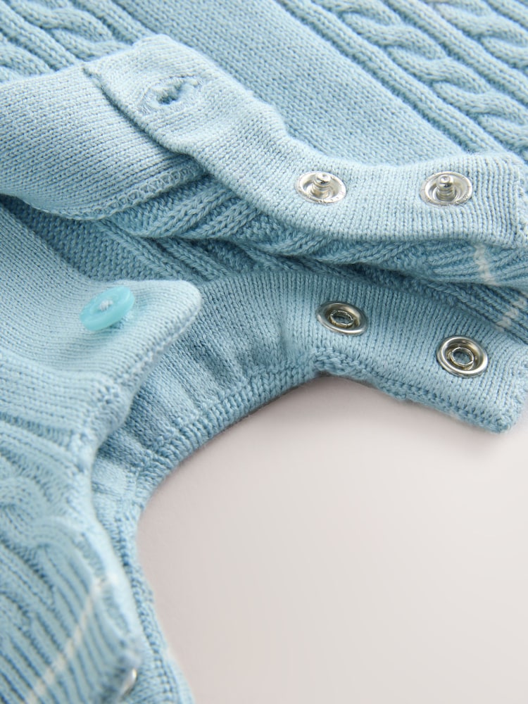 Blue Baby Knitted 100% Cotton Romper (0mths-3yrs) - Image 5 of 5