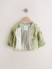 Green 100% Cotton Quilted Jacket (3mths-7yrs) - Image 5 of 7