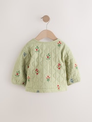 Green 100% Cotton Quilted Jacket (3mths-7yrs) - Image 6 of 7