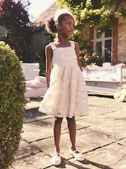 Cream 3D Floral Flower Girl Dress (3-16yrs) - Image 1 of 4