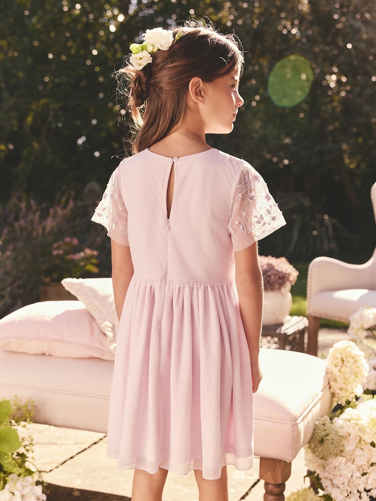 Morado lila - Vestido de malla con adornos de lentejuelas (3-16 años) - Imagen 4 de 4 Morado lila - Vestido de malla con adornos de lentejuelas (3-16 años) - Imagen 4 de 4
