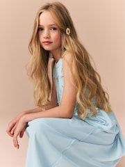 Pale Blue Embellished Occasion Dress (6-16yrs) - Image 3 of 9