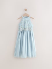 Pale Blue Embellished Occasion Dress (6-16yrs) - Image 6 of 9