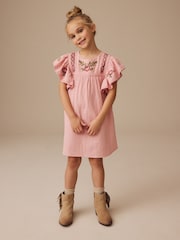 Pink Embroidered Dress (3-16yrs) - Image 2 of 9