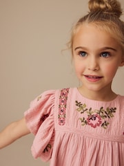 Pink Embroidered Dress (3-16yrs) - Image 5 of 9
