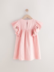 Pink Embroidered Dress (3-16yrs) - Image 7 of 9
