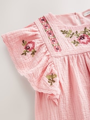 Pink Embroidered Dress (3-16yrs) - Image 8 of 9