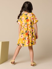 Yellow Flower Print Button Dress (3-16yrs) - Image 2 of 8