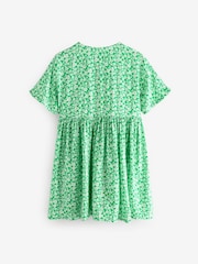 Green Ditsy Button Summer Dress (3-16yrs) - Image 5 of 7