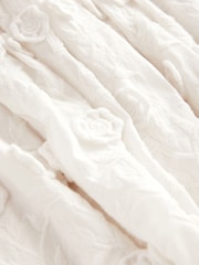 Cream Flower Embroidered Dress (3-16yrs) - Image 8 of 9
