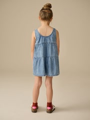 Blue Denim 100% Cotton Playsuit (3-16yrs) - Image 2 of 7