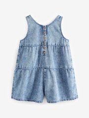 Blue Denim 100% Cotton Playsuit (3-16yrs) - Image 4 of 7