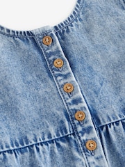 Blue Denim 100% Cotton Playsuit (3-16yrs) - Image 7 of 7