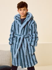 Blue Stripe Fleece Robe (9mths-16yrs) - Image 1 of 8
