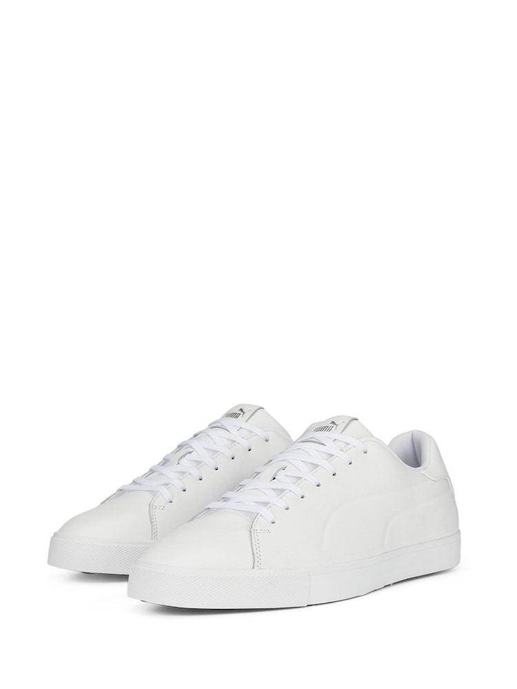 Puma White Mens Fusion Classic Golf Shoes - Image 7 of 8