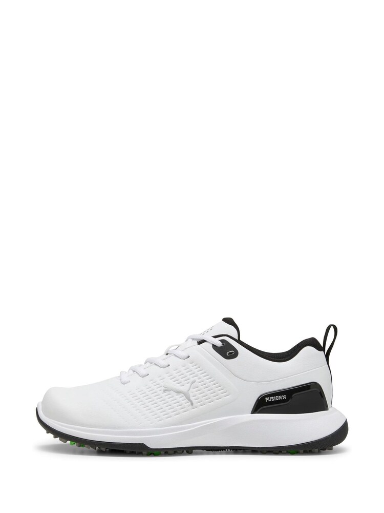 Puma White Mens Grip Fusion Flex Golf Shoes - Image 2 of 6