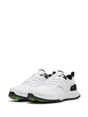 Puma White Mens Grip Fusion Flex Golf Shoes - Image 3 of 6