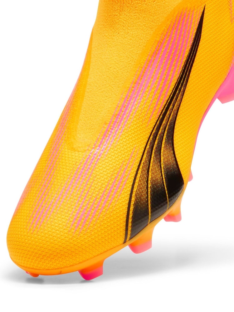 Puma Orange Mens Ultra Match Fg/AG Laceless Football Boots - Image 6 of 8