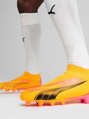 Puma Orange Mens Ultra Match Fg/AG Laceless Football Boots - Image 8 of 8