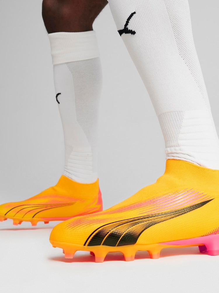 Puma Orange Mens Ultra Match Fg/AG Laceless Football Boots - Image 8 of 8