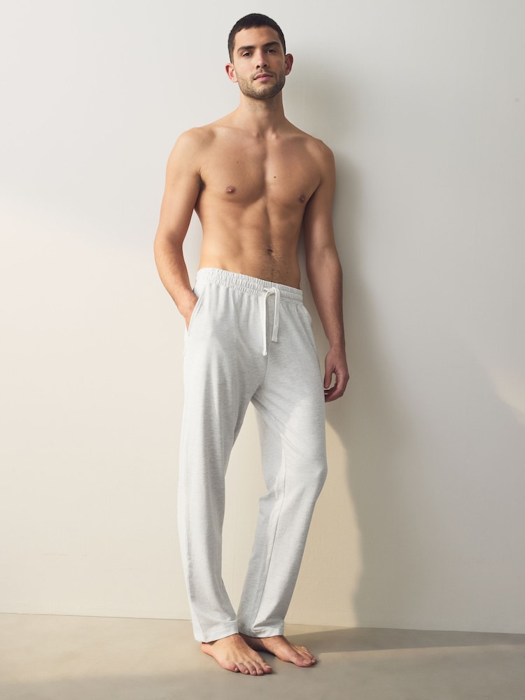 Grey Open Hem Lightweight 100% Cotton Joggers 2 Pack - Image 4 of 10